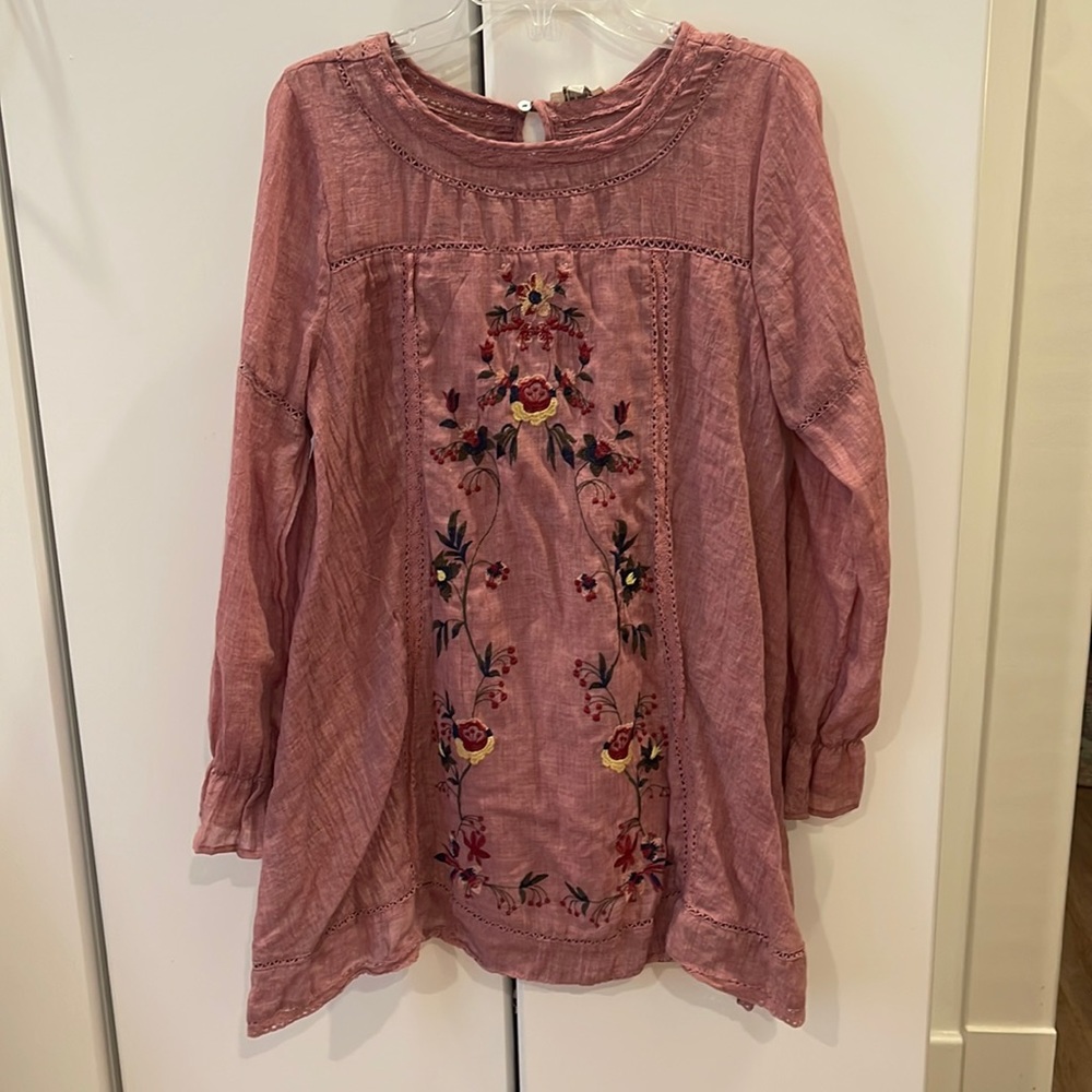 Umgee dusty rose long sleeve dress